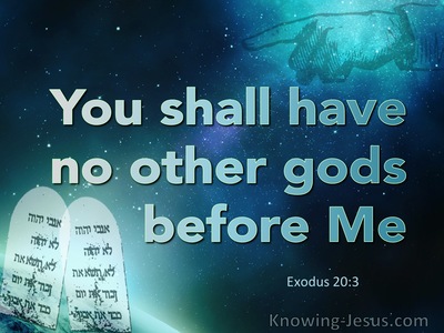 Exodus 20:3 No Other Gods But Me (aqua)